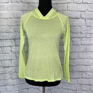 Avia dri fit sheer fitted hoodie mellow yellow sz small women